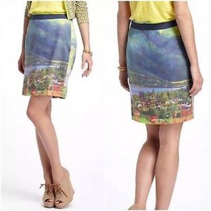 Anthro Meadow Rue River School Art To Wear Skirt 4